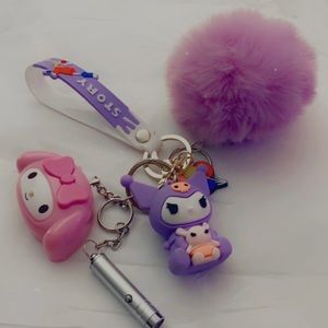 Kawaii Sanrio Bat Girl Anime Keychain